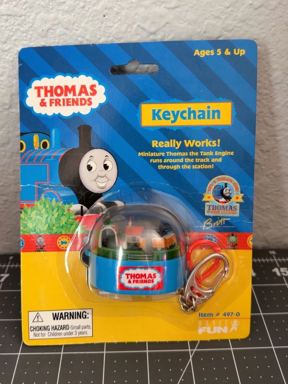Thomas & Friends KEYCHAIN Miniature Track Train Station 2000 Basic Fun Vintage